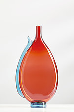 Bright Serif Flasks by Vetro Vero (Art Glass Vessel)