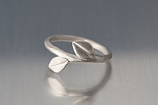 Double Leaf Ring by Elise Moran (Silver Ring)