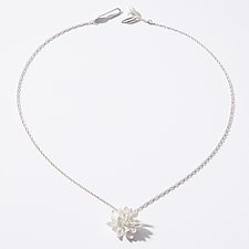 Silver Waterlily Pendant by Elise Moran (Silver Necklace)
