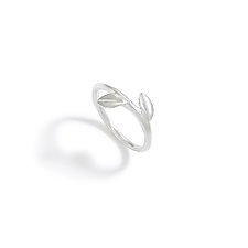 Double Leaf Ring by Elise Moran (Silver Ring)