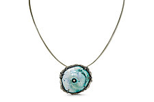 Mini Caldera Pendant by Lisa LeMair (Silver & Stone Necklace)