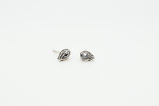 Mini Rain Drop Stud Earrings by Sasha Walsh (Silver & Stone Earrings)