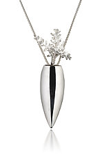 Botanical Vessel Pendant Necklace by Cyd Rowley (Silver Necklace)