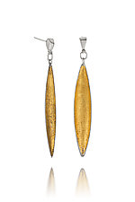Gold Canoe Earrings by Cyd Rowley (Gold & Silver Earrings)