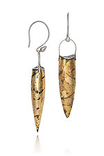 Gold and Black Cone Earrings by Cyd Rowley (Gold & Silver Earrings)