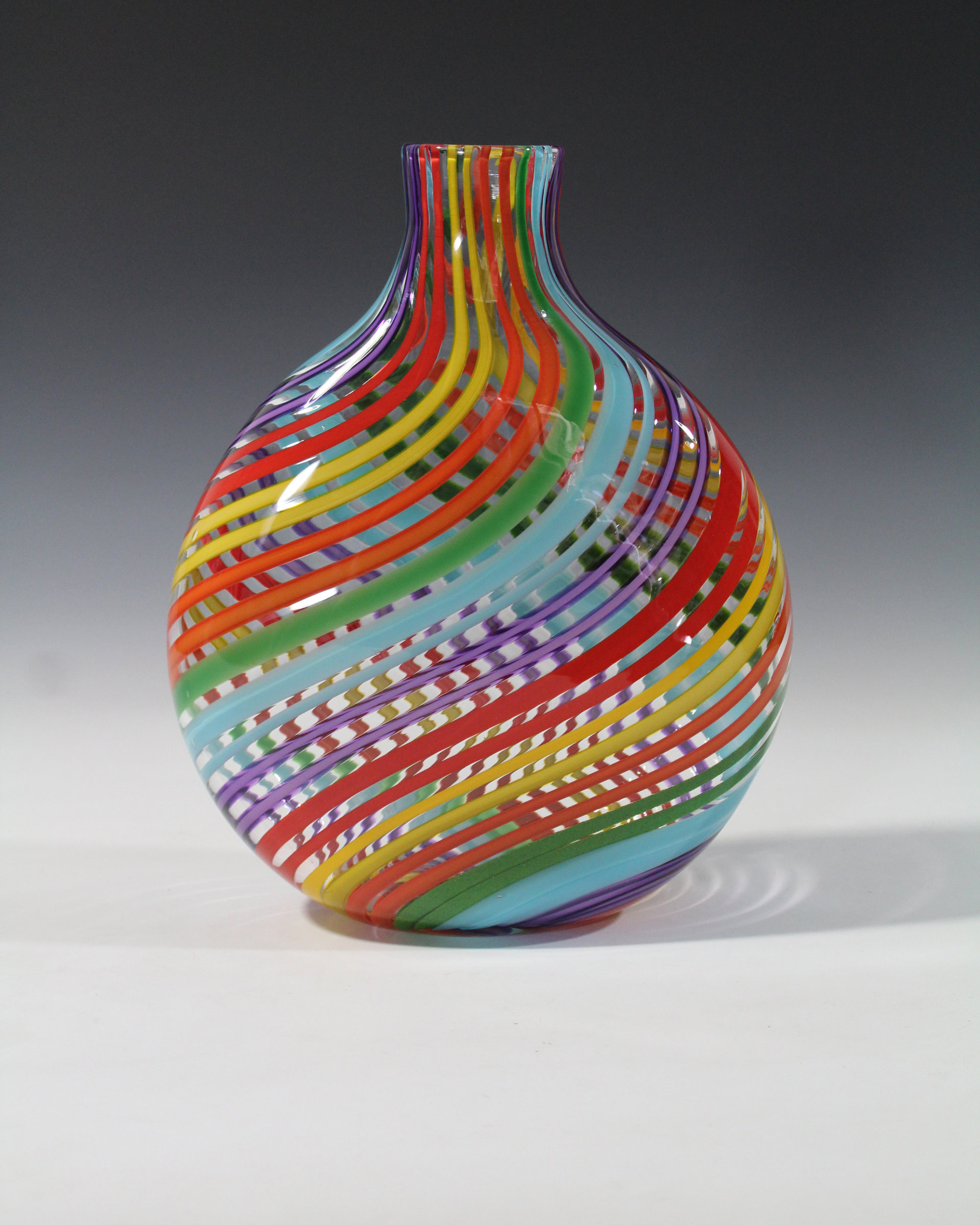 Vanilla Rainbow' Multicolor NOVICA Recycled Glass Vase 