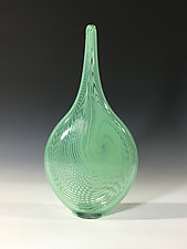 Jade Vortex by John Gibbons (Art Glass Vessel)