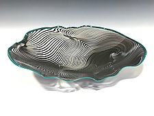 Zebra Platter II by John Gibbons (Art Glass Platter)