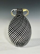 Vertigo Bottle by John Gibbons (Art Glass Vase)