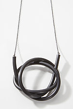 Twisted Knot Necklace by Boo Poulin (Silver & Rubber Necklace)