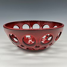 Pierced Ceramic Fruit Bowl by Lynne Meade (Ceramic Bowl)