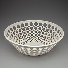 Pierced Ceramic Lace Bowl by Lynne Meade (Ceramic Bowl)
