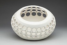 Off-Kilter Pierced Bowl by Lynne Meade (Ceramic Bowl)