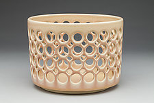 Small Cylindrical Lace Bowl by Lynne Meade (Ceramic Bowl)