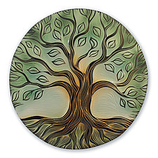 Tree of Life Disk by Natalie Blake (Ceramic Wall Sculpture)