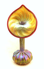 Golden Jack in the Pulpit by Ken Hanson and Ingrid Hanson (Art Glass Vase)