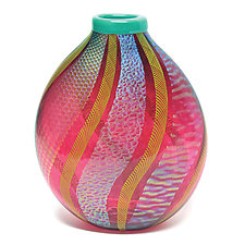 Ruby Dichroic Vase by Ken Hanson and Ingrid Hanson (Art Glass Vase)