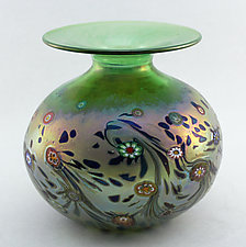 Monet Puffer Vase by Ken Hanson and Ingrid Hanson (Art Glass Vase)