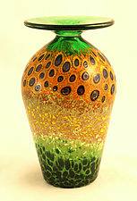Miniature Sunflower Vase by Ken Hanson and Ingrid Hanson (Art Glass Vase)
