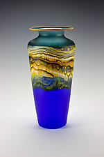 Satin Strata Traditional Vase by Danielle Blade and Stephen Gartner (Art Glass Vase)