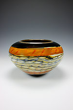 Black Opal Bowl by Danielle Blade and Stephen Gartner (Art Glass Bowl)
