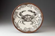 Small Round Platter: Blue Crab by Laura Zindel (Ceramic Platter)