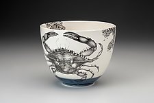Blue Crab Bowl by Laura Zindel (Ceramic Bowl)
