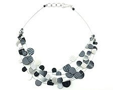 Moonlight Petal Necklace by Bonnie Bishoff and J.M. Syron (Steel & Polymer Necklace)