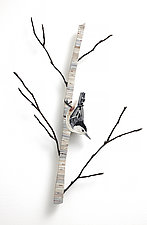 Nuthatch by Bonnie Bishoff and J.M. Syron (Mixed-Media Wall Sculpture)