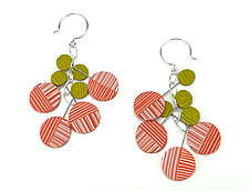 Color Cluster Earrings by Bonnie Bishoff and J.M. Syron (Polymer Clay Earrings)