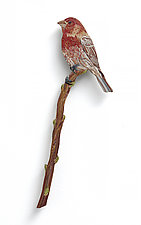 House Finch by Bonnie Bishoff and J.M. Syron (Mixed-Media Wall Sculpture)