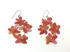 Flower Chandelier Earrings by Bonnie Bishoff and J.M. Syron (Steel & Polymer Earrings)