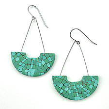 Large Swing Earrings by Bonnie Bishoff and J.M. Syron (Polymer Clay Earrings)