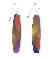 Bold Drop Earrings by Bonnie Bishoff and J.M. Syron (Steel & Polymer Earrings)
