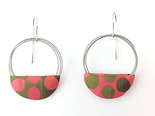 Small Wire Dot Loop Earrings by Bonnie Bishoff and J.M. Syron (Steel & Polymer Earrings)