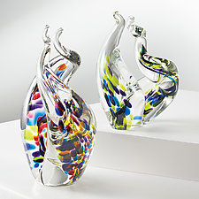 Glass Flames by Michael Trimpol and Monique LaJeunesse (Art Glass Sculpture)