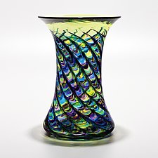 Optic Rib Cooling Tower Vase by Michael Trimpol and Monique LaJeunesse (Art Glass Vase)