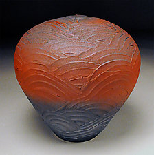 Brick Red Finger Paint by Nicholas Bernard (Ceramic Vessel)
