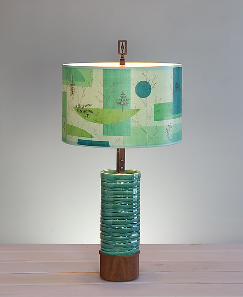 Montage Ceramic and Wood Table Lamp