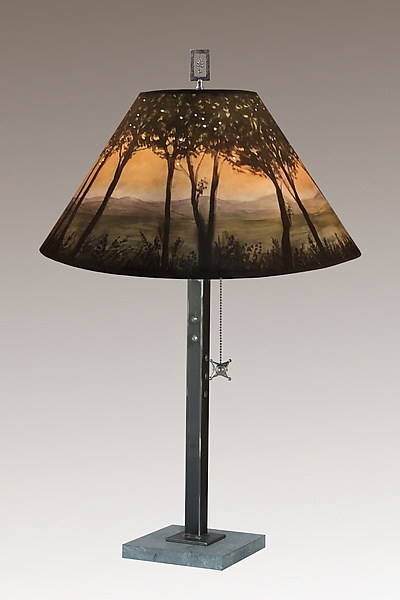 Dawn Steel Table Lamp by Janna Ugone (Mixed-Media Table Lamp) | Artful Home