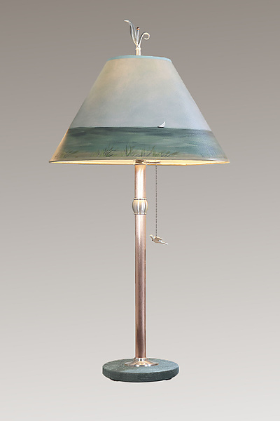 Shore Copper Table Lamp by Janna Ugone (Mixed-Media Table Lamp) | Artful Home