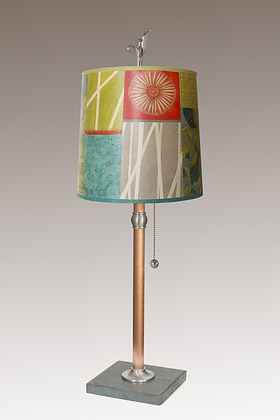 Zest Copper Table Lamp by Janna Ugone (Mixed-Media Table Lamp) | Artful Home