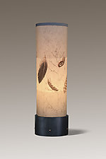 Feathers Luminaire Table Lamp by Janna Ugone (Mixed-Media Table Lamp)