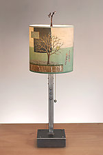 Wander in Field Steel Table Lamp by Janna Ugone (Mixed-Media Table Lamp)