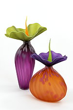Fall Spotted Duo by Bob Kliss and Laurie Kliss (Art Glass Vessel)