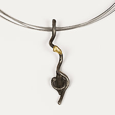 Sketch Pendant Necklace #1 by Emily  Hunziker Phillips (Gold & Silver Necklace)