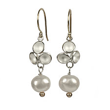 Pearl Acacia Cluster Drops by Emily Hunziker Phillips (Gold, Silver & Pearl Earrings)