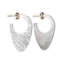 Almond Hoops by Emily Hunziker Phillips (Gold & Silver Earrings)