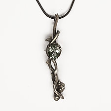 Sketch Pendant Necklace #3 by Emily  Hunziker Phillips (Silver & Stone Necklace)