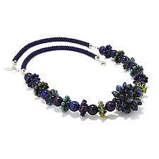Lavish Blue Necklace by Kathryn Bowman (Beaded Necklace)